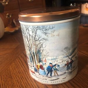 Vintage Winter Scene Tin